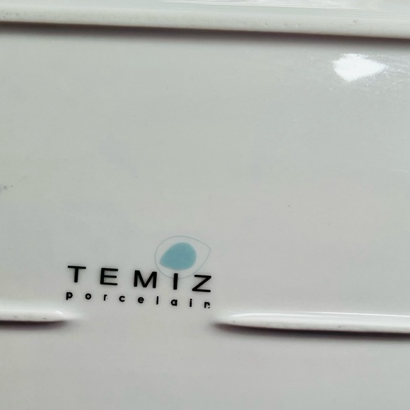 VINTAGE TEMIZ PORCELAIN RECTANGLE SERVING PLATTERS (PAIR) (HEAVY) (13 x 7) - Picture 5 of 7